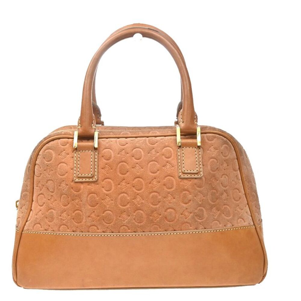 Celine C Macadam Suede Orange Suede Handbag